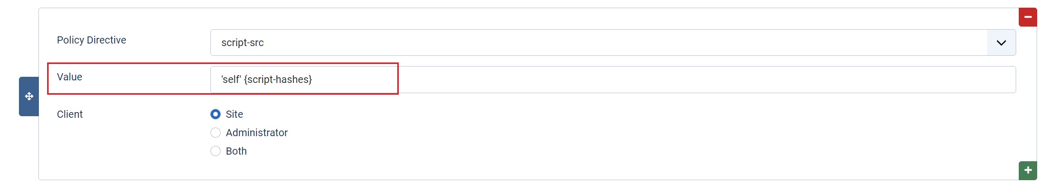 Joomla script hashes