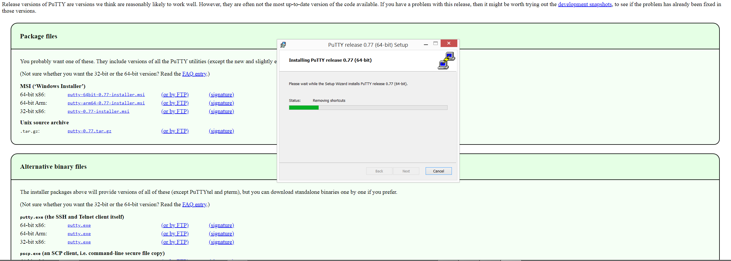 Joomla 4 CLI Installing PuTTY