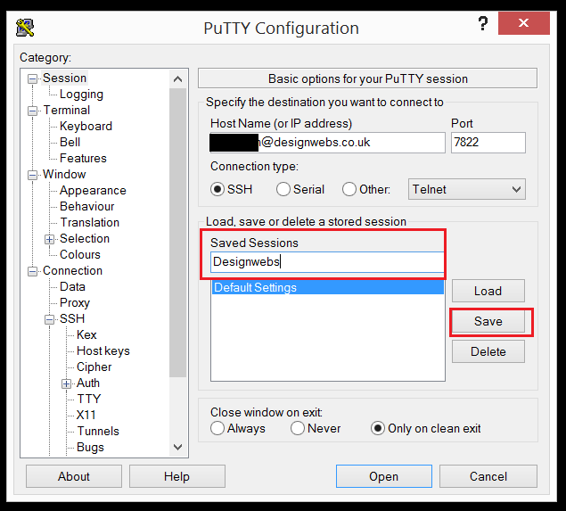 putty settings 4