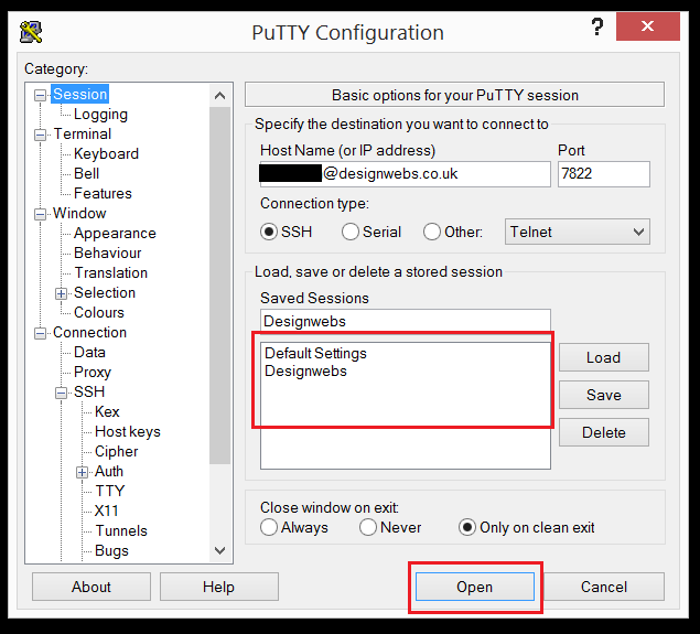 putty settings 5