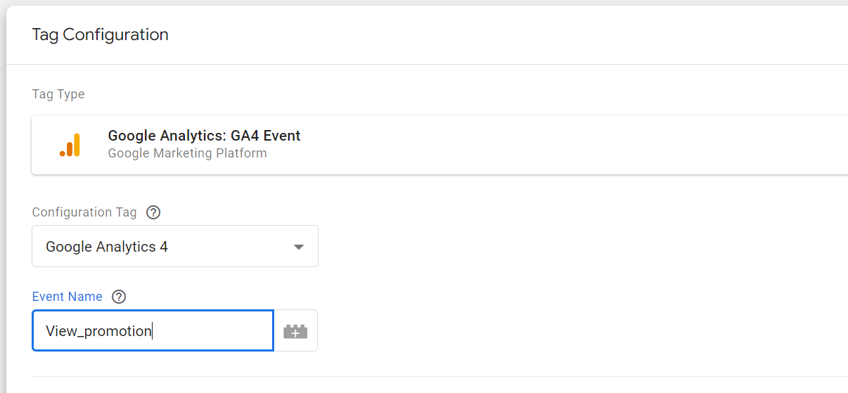 Configuring an Event Tag for GA4