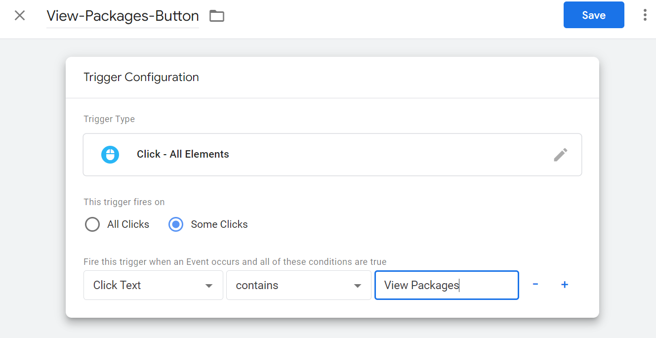 Trigger Configuration GA4 Events