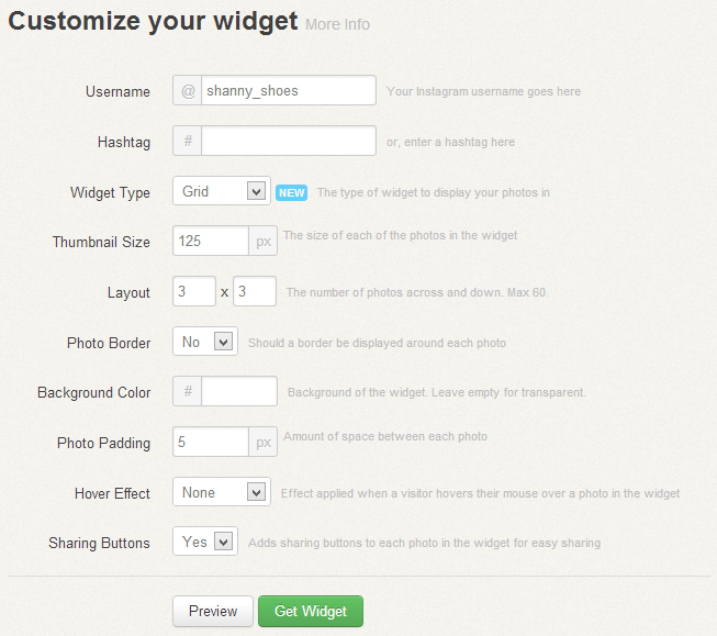 instagram-widget-create