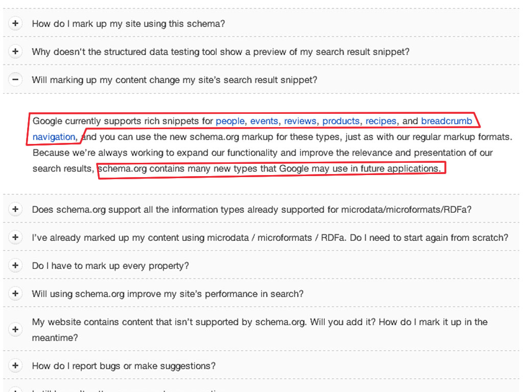 Google Supported Rich Snippets Types