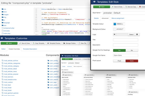 Joomla!可以通过多种方式满足简单或非常复杂的设计需求。