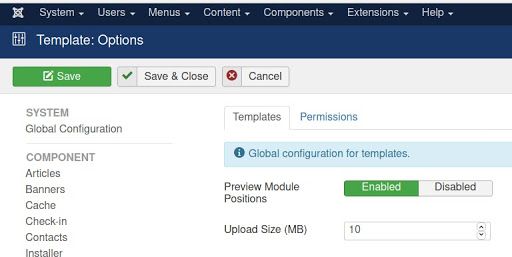 Enable showing module positions in frontend