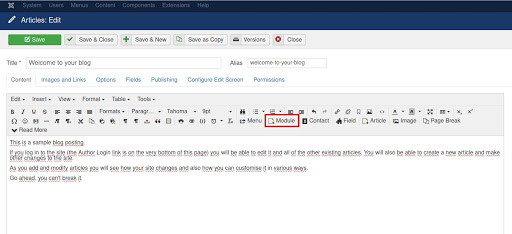 Modules can be loaded in Joomla articles