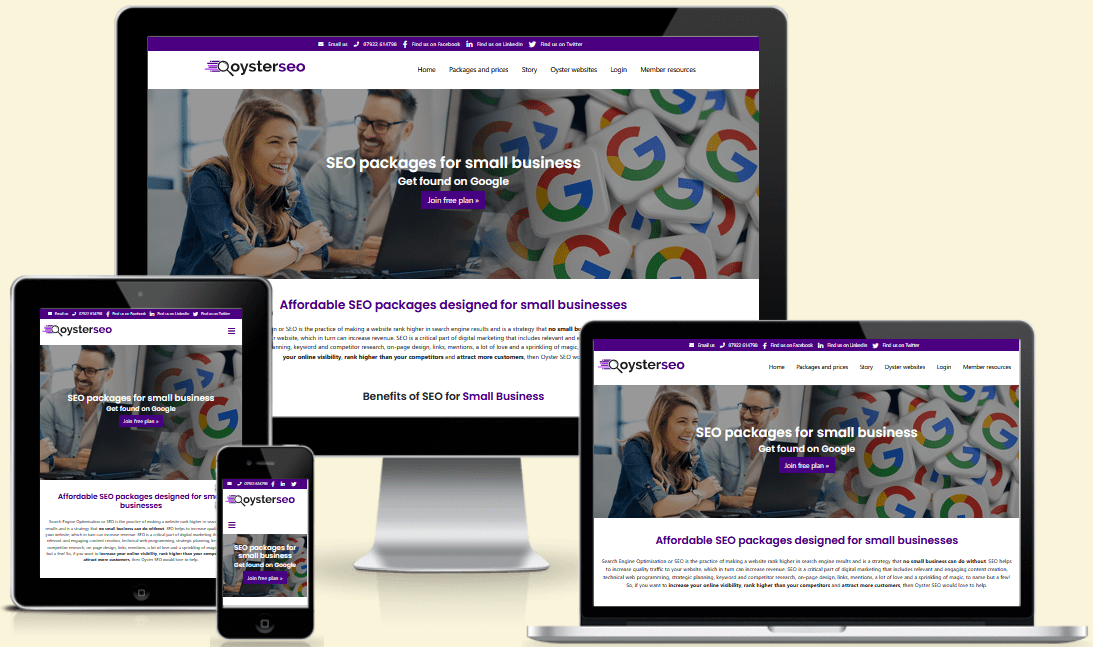 Screenshot 1 oysterseo.co.uk
