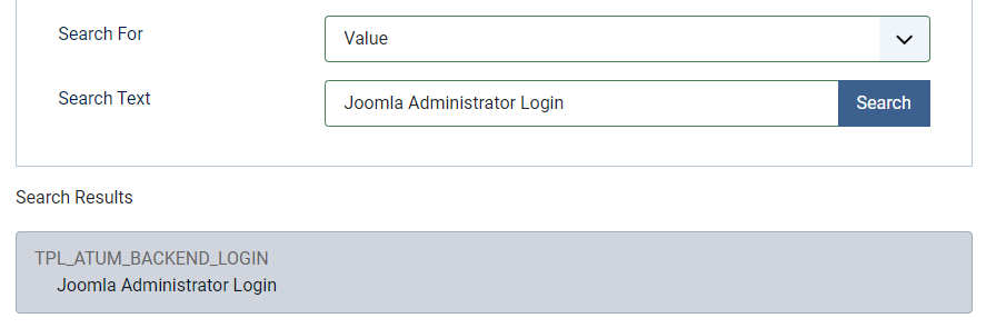 Joomla language override