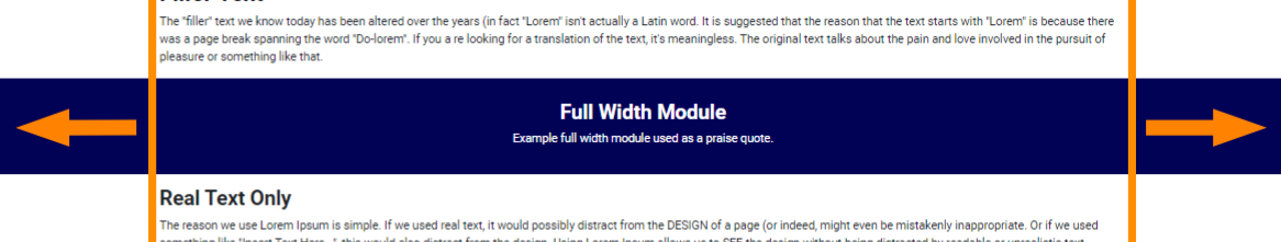 example of a full width module displayed inside an article