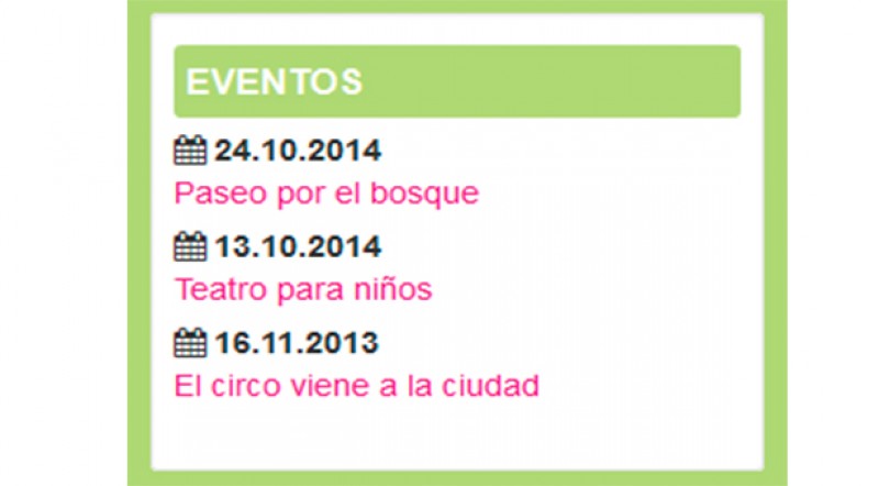 Joomla! Overrides – Calendario de eventos