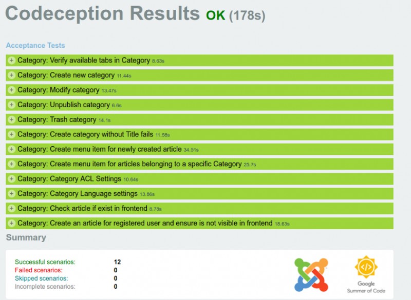 GSoC: Browser Automated Tests for Joomla! CMS