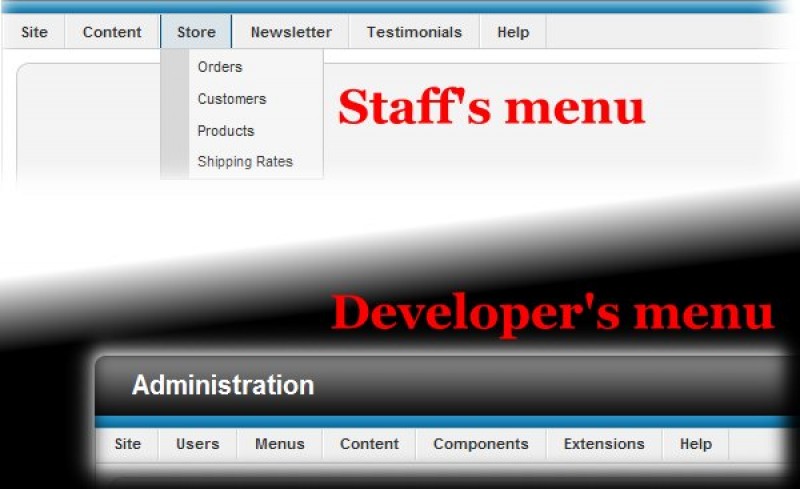 Customizing the Admin Menu