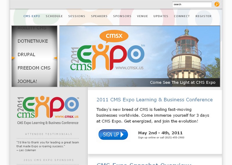 Website Case Study: Joomla! Powers the CMS Expo