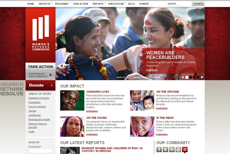 Website Case Study: Women's Refugee Commission