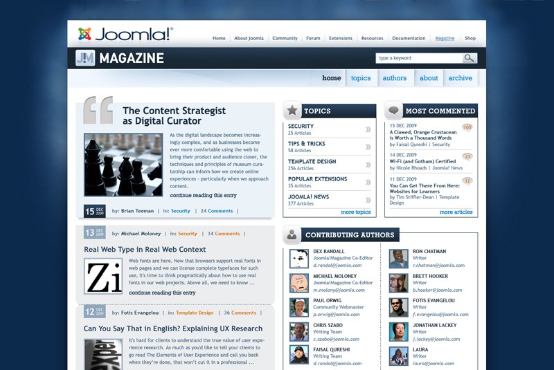 Website Case Study: Joomla! Community Magazine