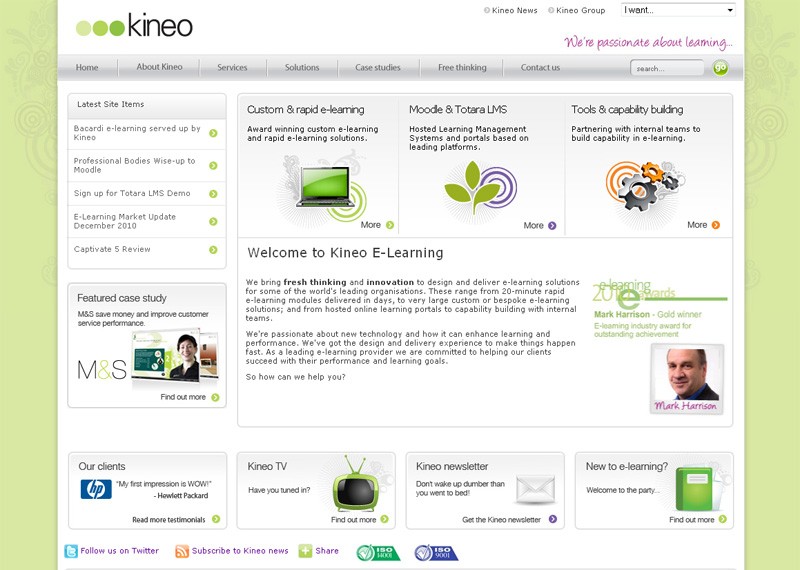 Website Case Study: Kineo E-Learning