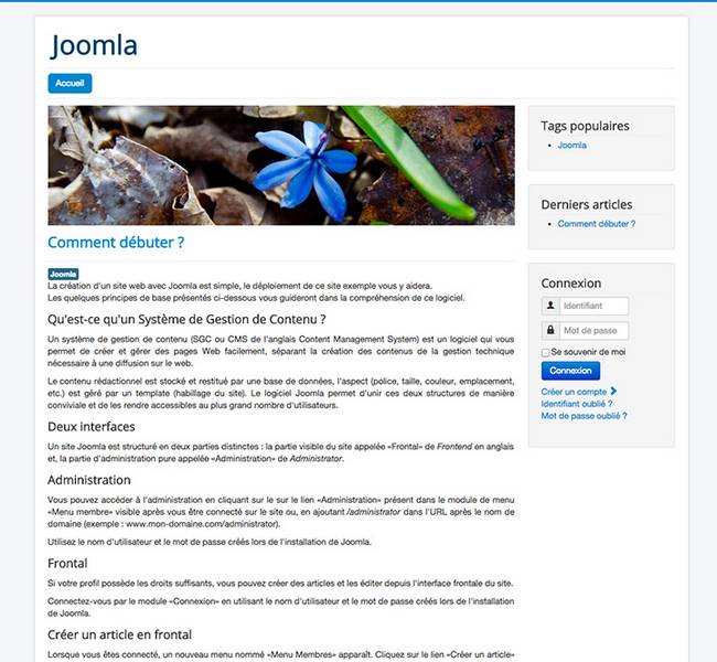 frontale joomla