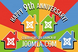 快乐9岁生日的Joomla！-图片由@Helvecio提供