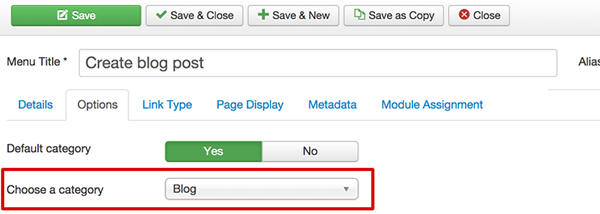 Make use of the Joomla settings