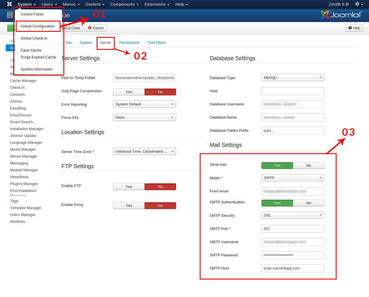 Administration Global Configuration