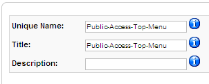 Public Access Top Menu