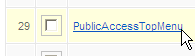 Public Access Top Menu