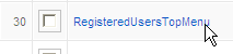Registered Users Top Menu