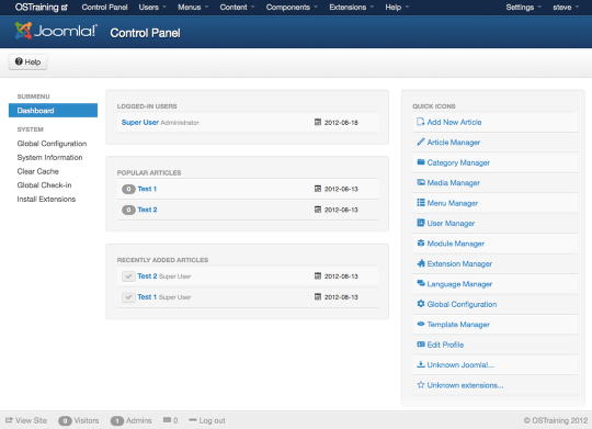 Panel control J3