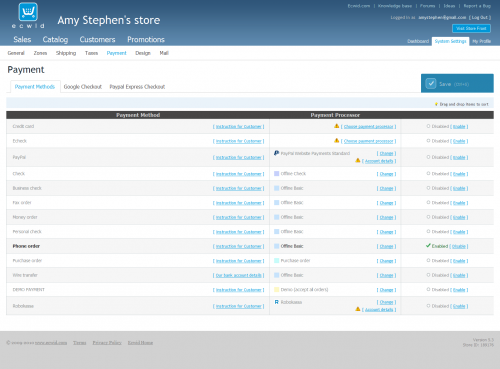 ecwid payment processing