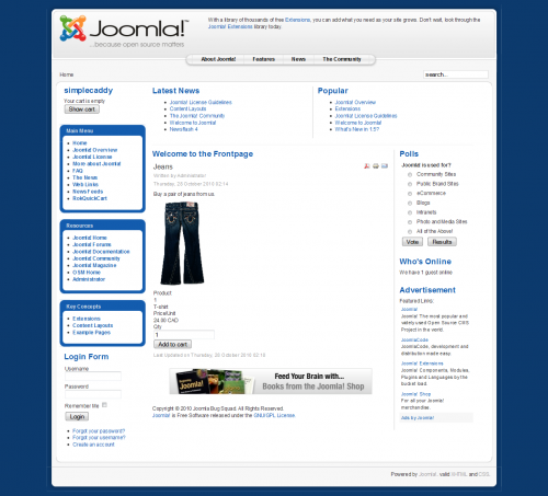simplecaddy product frontend