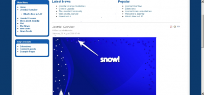 JoomSnow Frontend Screenshot