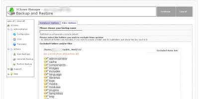 xcloner-files-options