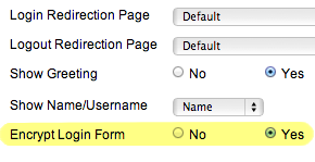 Joomla Encrypt Login Form Setting