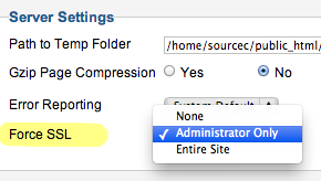 Site-wide SSL Configuration