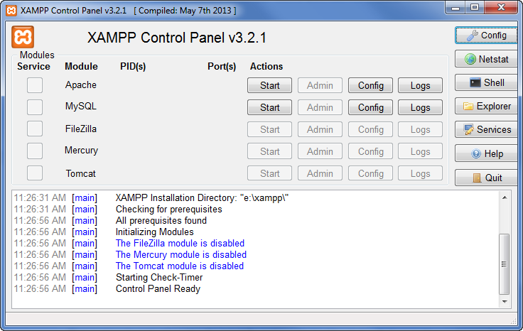 xampp-control-panel