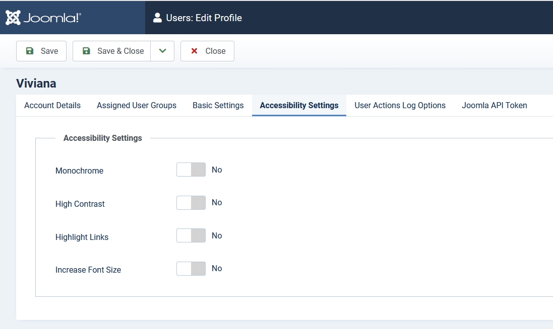 accessibility settings