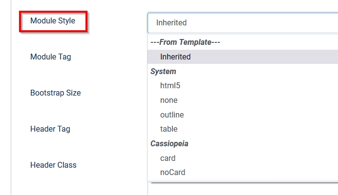 modules style