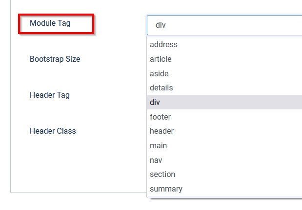 modules tag